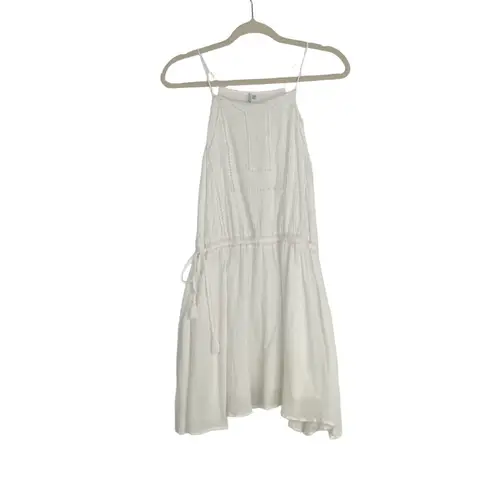 Seafolly Women White Palm Beach Ladder Tape Spaghetti Strap A-Line Dress Size XS