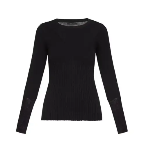 BCBGMAXAZRIA 💕💕 Reeve Sheer Jersey Top ~ Black