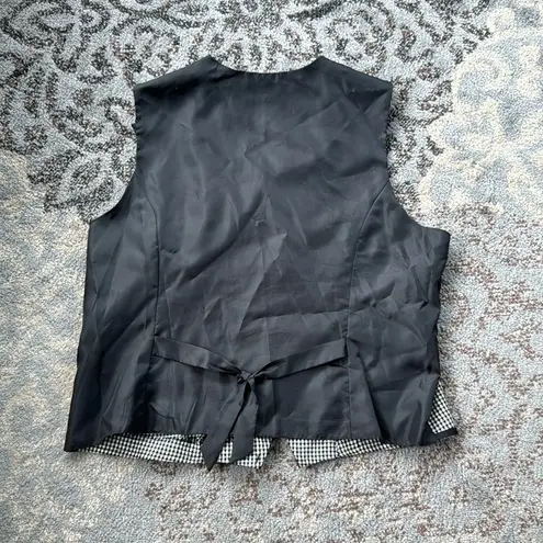 Norton Mcnaughton Vintage Morton McNaughton Houndstooth Vest Black White 12