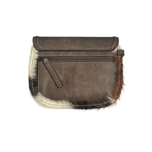 Tony Lama NWT! Western Brindle Brown Cowhide Hair Wristlet Purse