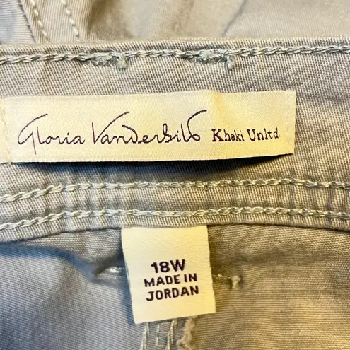 Gloria Vanderbilt Women's Khaki United Shorts Beige Twill Belted 18W