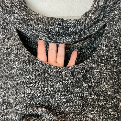 Melrose and Market Black Heathered Off The Shoulder Sweater w/ Back Opening Size M