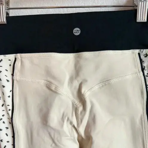 Vimmia Women's Meow Side Print Piped Half & Half Midrise Leggings Size S