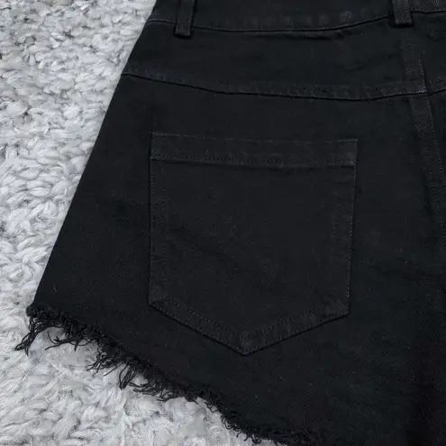 READ Punk Rave Studded Lace Overlay Black High Rise Denim Jean Shorts Cutoff Size undefined