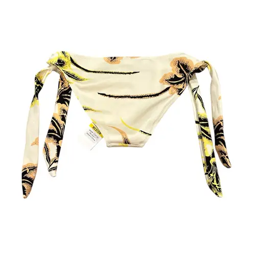 Derek Lam 10 CROSBY VANILLA YELLOW BLACK PRINT BIKINI BOTTOM M