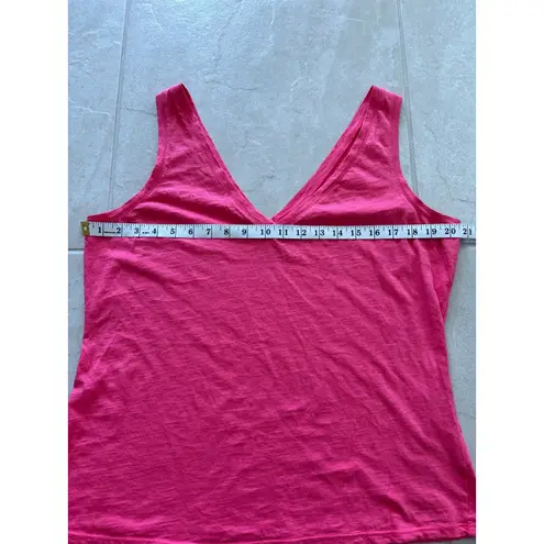 Boden Shirt Womens Large Pink Double V Neck Classic Preppy Minimalist Beachy