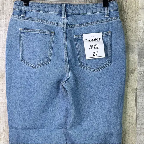 EVIDNT Los Angeles Size 27 Essen Relaxed V Style Raw Hem Cropped Ankle Boot Jean