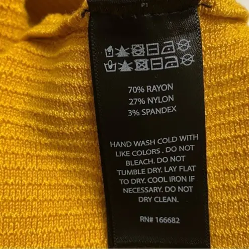 House of Harlow NEW Yellow Rib-knit Body-con Dress Size Small