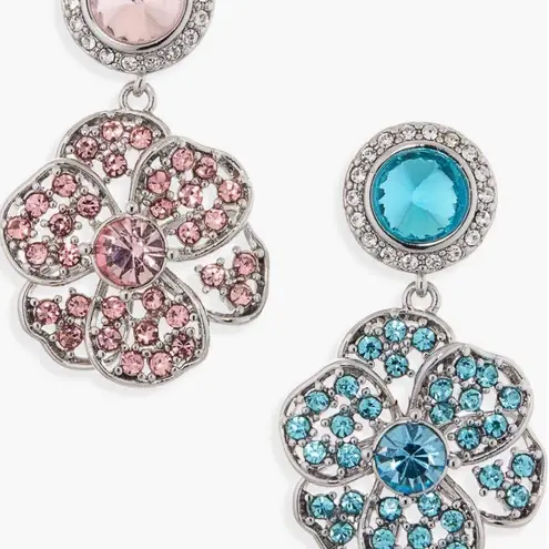 Kurt Geiger Mismatch Flower Drop Earrings