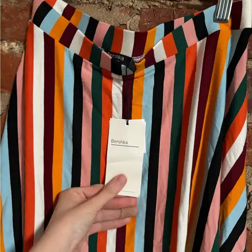 Bershka 🍡 striped asymmetrical skirt 🍡