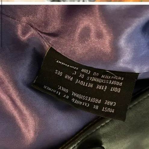 Andrew Marc Women's Black Leather Jacket Size XL Full-Length Sleeves