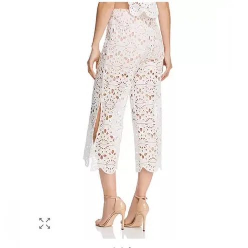 Red Carter Anthropologie  Pants Womens Size Small Deck Lace White Lined Boho - Image 2