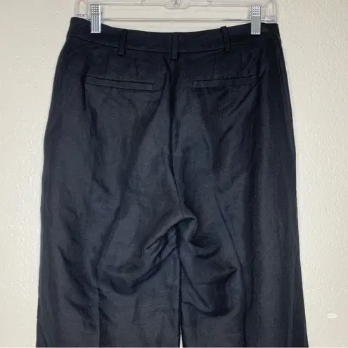 Ralph Lauren NWOT Lauren  Linen Blend Black Wide Leg Women’s Pants