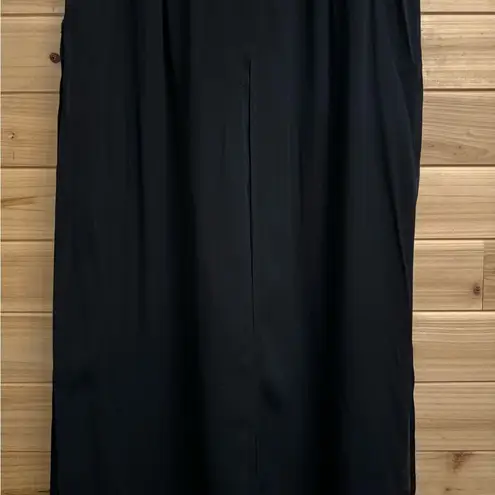 Tadashi Shoji Vintage Size Medium Black Seaton Chiffon Panel Flowy Dress Pants