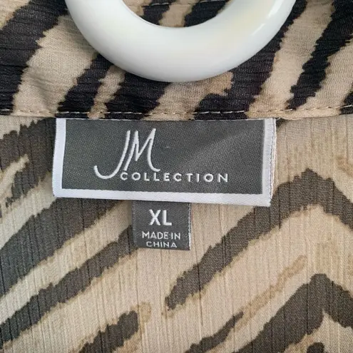 JM Collection  Animal Print Matching Set Jacket & Tank XL