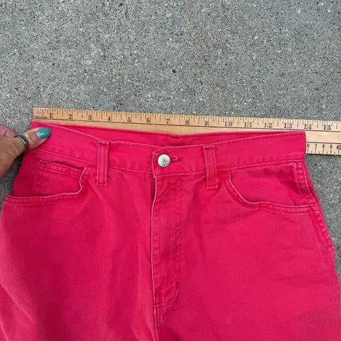 Vintage 90s A Time For Us Raspberry Red High Rise Jean Shorts Size 11