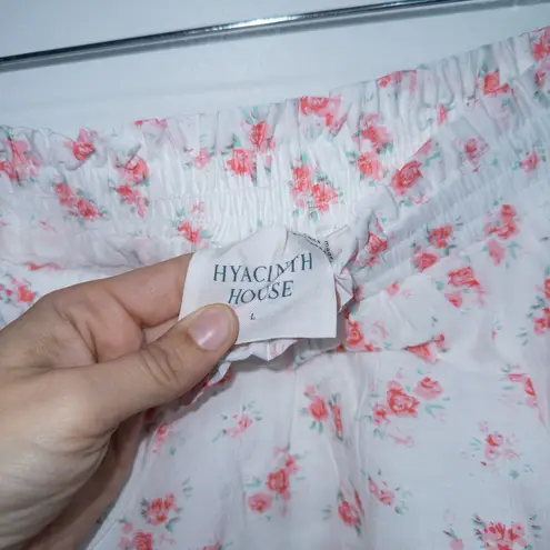 Tuckernuck Hyacinth House White Floral Lace Ruffle Mini Skirt Size Large NWT