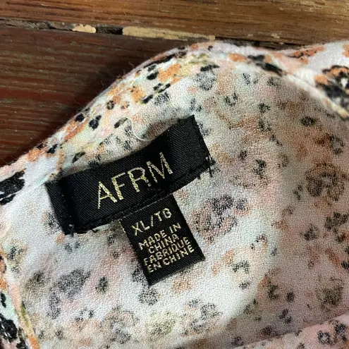 AFRM Jamie Floral Print Open Back Midi Dress