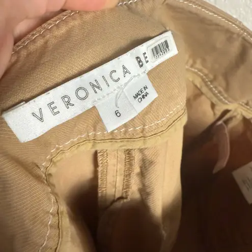 Veronica Beard Sigrid Khaki High Rise Wide Leg Cargo Utility Pants Size 6