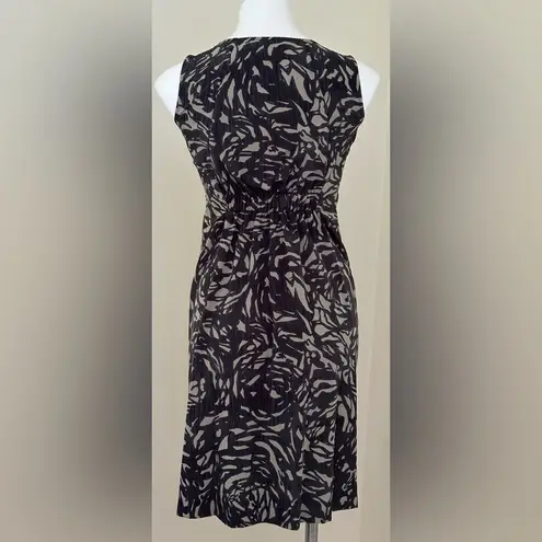 SimplyVera VeraWang Black & Brown/Gray Yellow Ornaments Dress Sz 2 Pull Over.