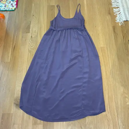 Wilfred Bisous Silk Dress Purple Maxi Size Small