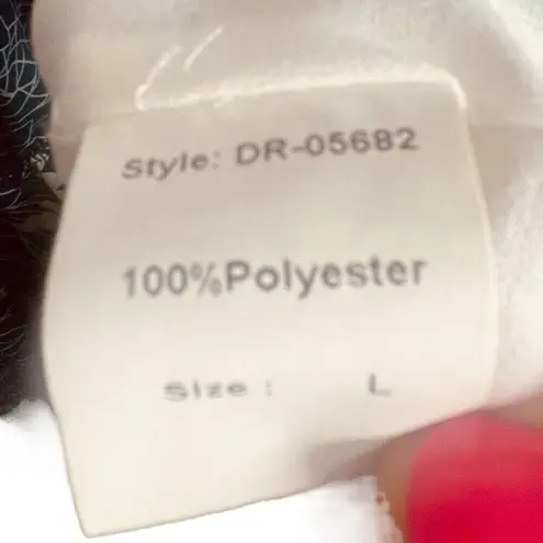 Pink Martini | Floral Sleeveless Midi Dress Navy Multi Boho Resort Size L | EUC