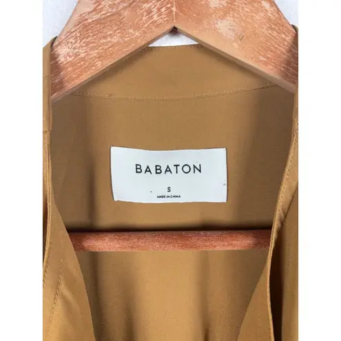 Babaton Aritzia Quincy Small Trench Coat Tan Brown Lightweight Duster Jacket