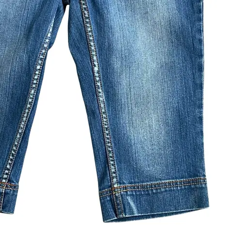 Vintage Y2K nobo no boundaries Super Low Rice Crop Capri Jeans Juniors size 5 Blue