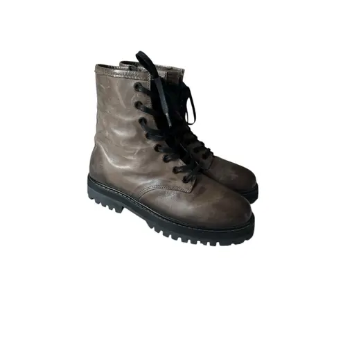 Thursday Boot Co Combat Lace Up Boots Womens Size 6 Brown Leather Lug Sole