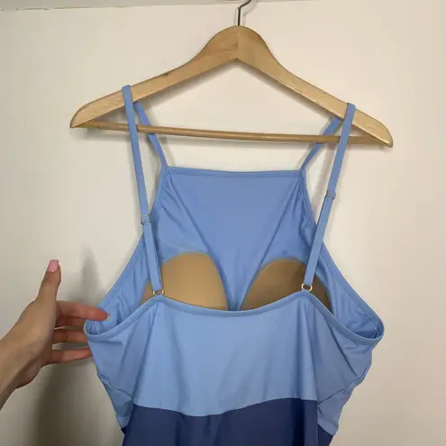 Summersalt The Wave Sky Blue Mountain One Piece Swim Womens 16