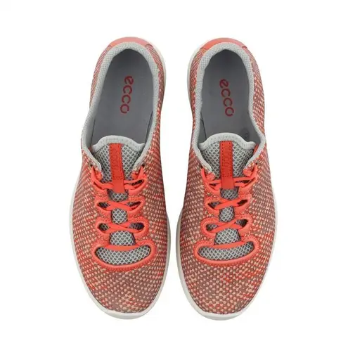 ✨ECCO Womens Sense Sport Fashion Sneaker, Coral Bush/Concrete/Coral Sz 9