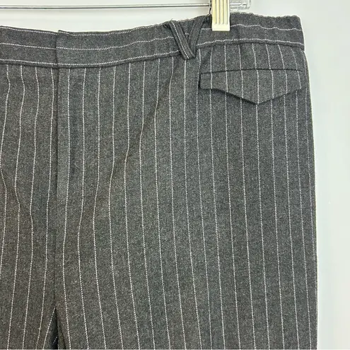 Tibi Grey and Pink Pinstripe Straight Leg Trouser Pants Size Medium