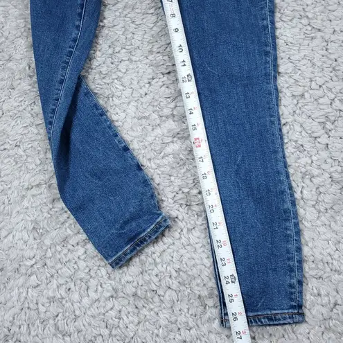 Abercrombie & Fitch Abercrombie Curve Love Super Skinny Ankle High Rise Stretch Size 23 000 Blue