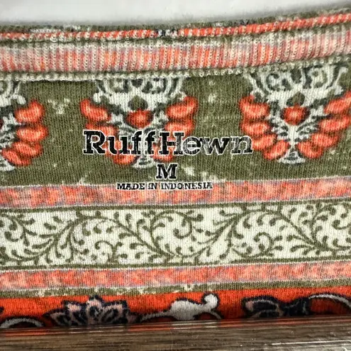 Ruff Hewn M Boho Lace Up Cotton Top Cottagecore Granola Earthy Folk Rustic