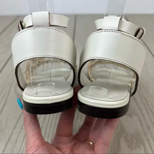 Furla Aurora Laser Cut Lace Pattern Leather Sandals EUR38 Petalo LE White $345