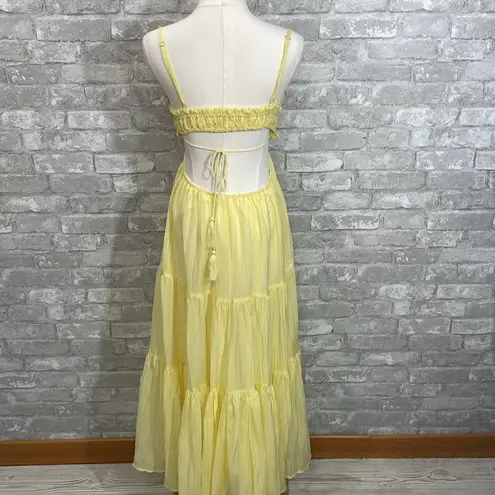 Votuleazi Amazon Light Yellow Maxi Dress Size L