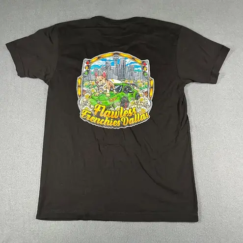 Flawless Frenchies Dallas M Black Short Sleeve Crew Neck T