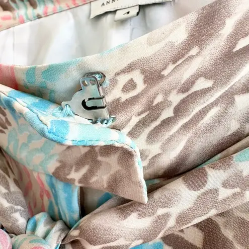 Annie Griffin Shorts Women’s Size 4 Blue Pink Silk Tie Belt