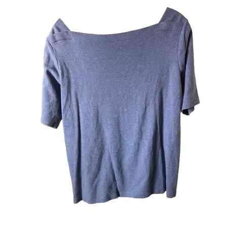 L.L.Bean  Women's Size Large Casual Basic T Shirt Heather Blue Soft Half Sleeve