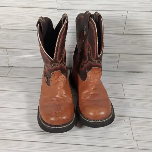 Justin Boots Justin Gypsy women's cowgirl cognac leather boots size 6B