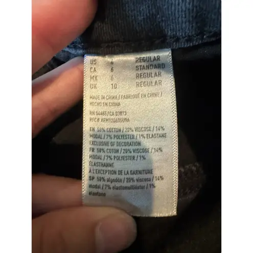 American Eagle  Super Hi-Rise Stretch Jegging Black Distressed Skinny Jeans Sz 6