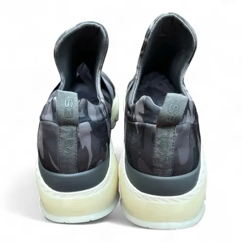 J Slides Women Chunky Sneakers Camo Shoes 8.5 Camouflage Slip on Fashion Shoe Gray