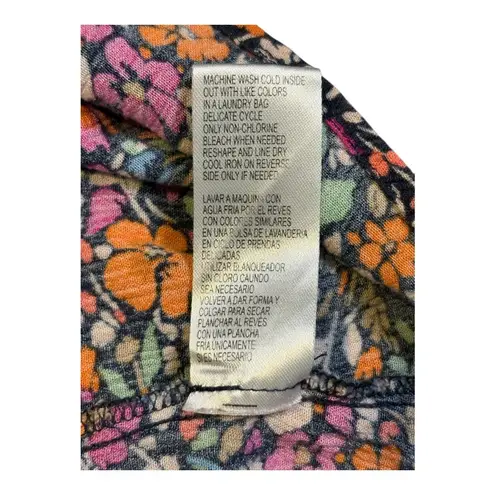 Democracy Floral Print Dress 3/4 Sleeve V Neck Pullover Womens Plus Size 1X