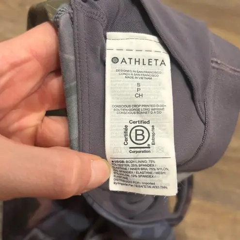 Athleta  Conscious Crop Bra w/ pads – Powervita™ Fabric – Low Impact – Size Small