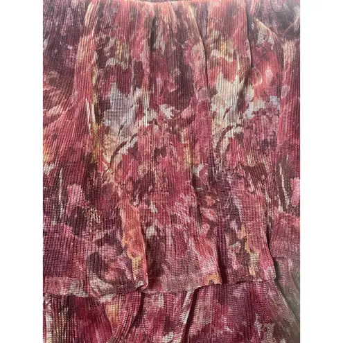 Daniel Rainn Smocked Floral Tiered Mini Dress