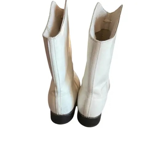 Vintage P.W. Minor White Leather Boots Tassels | Women’s 7 7.5