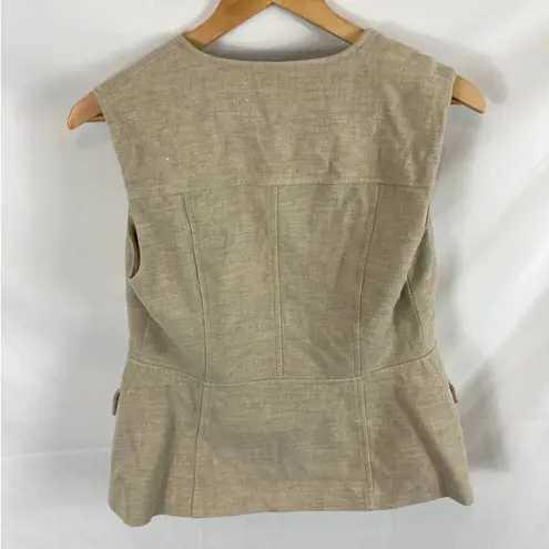 BCBGMAXAZRIA 3  zip front best in dune tan size XS