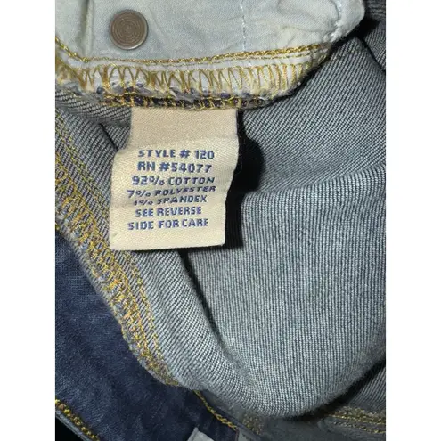 CAbi  Jeans Women 6 Low Rise Bootcut Dark Wash Denim Pants Boho‎