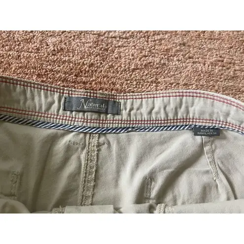 Natural Reflections Beige Cargo Shorts Womens Cotton Size 16