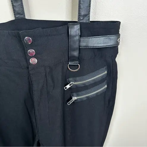 KILLSTAR  Suspender Pants Womens XXL Black Upside Down Cross Emo Grunge Goth thumbnail 3